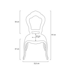666-APC Krzesło KING transparentne - poliwęglan King Home