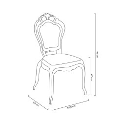 666-APC Krzesło KING transparentne - poliwęglan King Home