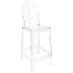 KH010100215 Krzesło barowe VICTORIA 75 cm transparentne King Home
