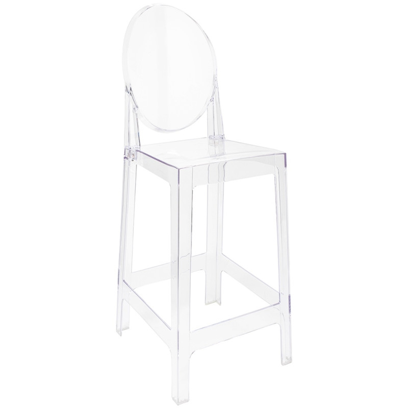 KH010100215 Krzesło barowe VICTORIA 75 cm transparentne King Home