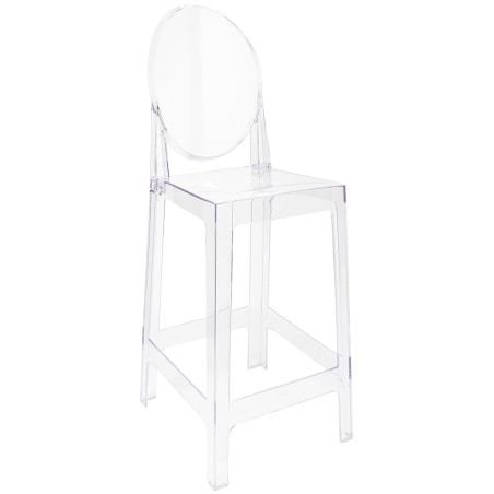 KH010100215 Krzesło barowe VICTORIA 75 cm transparentne King Home