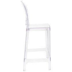 KH010100215 Krzesło barowe VICTORIA 75 cm transparentne King Home