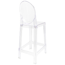 KH010100215 Krzesło barowe VICTORIA 75 cm transparentne King Home