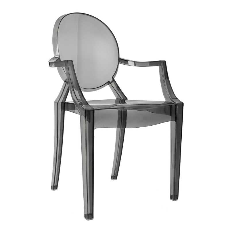 124-APC.DYMIONY Krzesło LOUIS dymione - poliwęglan King Home