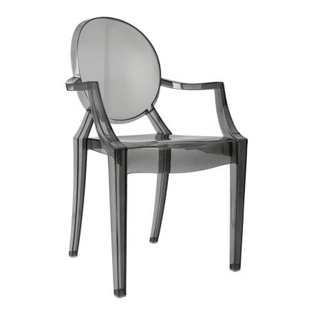 124-APC.DYMIONY Krzesło LOUIS dymione - poliwęglan King Home