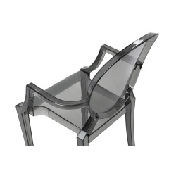 124-APC.DYMIONY Krzesło LOUIS dymione - poliwęglan King Home