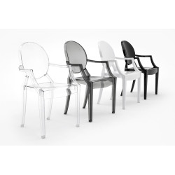 124-APC.DYMIONY Krzesło LOUIS dymione - poliwęglan King Home