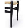 KH1501100118 Krzesło WISHBONE czarne - drewno bukowe, naturalne włókno King Home