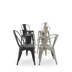 KH010100972 Krzesło barowe TOWER BACK 66 (Paris) metal King Home