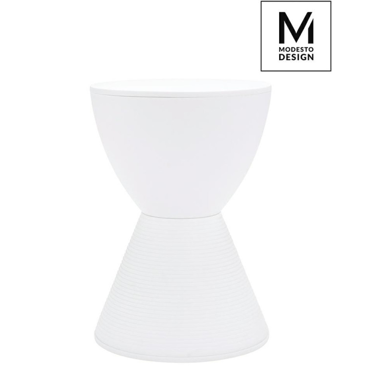 PP612.WHITE MODESTO stołek TAMBURO biały - polipropylen King Home