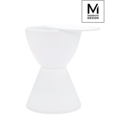 PP612.WHITE MODESTO stołek TAMBURO biały - polipropylen King Home