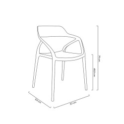 347-APP Krzesło GLORIA czarne - polipropylen King Home