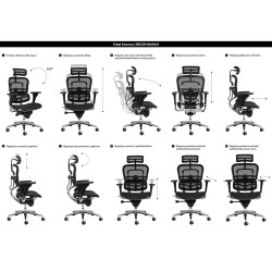 KH1501100110 Fotel biurowy ERGO czarny King Home