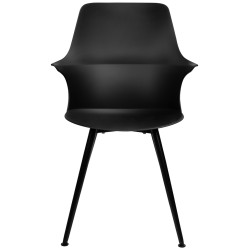 334-CPP3 Krzesło BRAZO HIGH czarne  - polipropylen, metal King Home