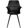 334-CPP3 Krzesło BRAZO HIGH czarne  - polipropylen, metal King Home