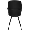 334-CPP3 Krzesło BRAZO HIGH czarne  - polipropylen, metal King Home