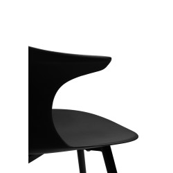 334-CPP3 Krzesło BRAZO HIGH czarne  - polipropylen, metal King Home