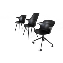 334-CPP3 Krzesło BRAZO HIGH czarne  - polipropylen, metal King Home