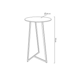 545-CWDFI60 Stolik barowy ALLEN 60 czarny King Home