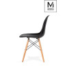 C1021B.BLACK MODESTO krzesło DSW czarne - podstawa bukowa King Home
