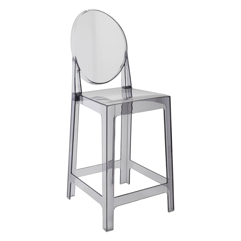 KH010100226 Krzesło barowe VICTORIA 65 cm dymione - poliwęglan King Home