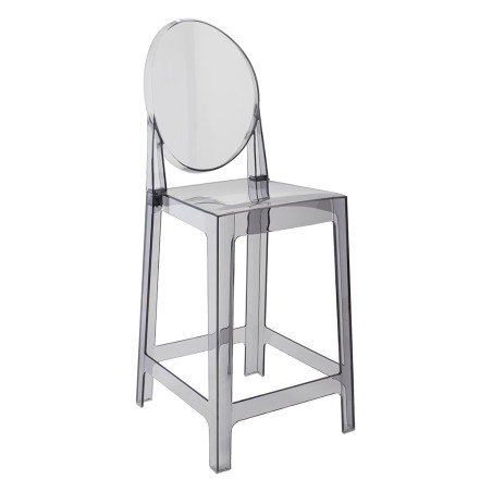 KH010100226 Krzesło barowe VICTORIA 65 cm dymione - poliwęglan King Home