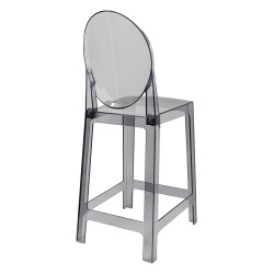 KH010100226 Krzesło barowe VICTORIA 65 cm dymione - poliwęglan King Home