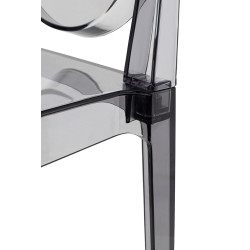 KH010100226 Krzesło barowe VICTORIA 65 cm dymione - poliwęglan King Home