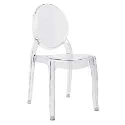 PC502.CLEAR Krzesło ELIZABETH transparentne - poliwęglan King Home