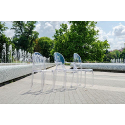 PC502.CLEAR Krzesło ELIZABETH transparentne - poliwęglan King Home