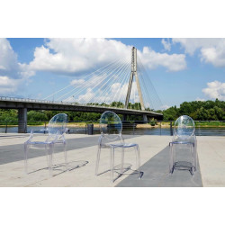 PC502.CLEAR Krzesło ELIZABETH transparentne - poliwęglan King Home