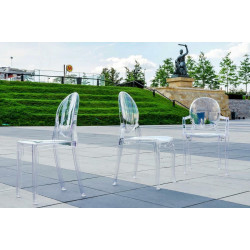PC502.CLEAR Krzesło ELIZABETH transparentne - poliwęglan King Home