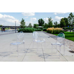 PC502.CLEAR Krzesło ELIZABETH transparentne - poliwęglan King Home