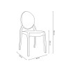 PC502.CLEAR Krzesło ELIZABETH transparentne - poliwęglan King Home