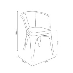 KH010100959 Krzesło TOWER ARM (Paris) metal King Home