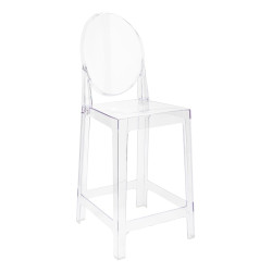 KH010100214 Krzesło barowe VICTORIA 65 cm transparentne King Home