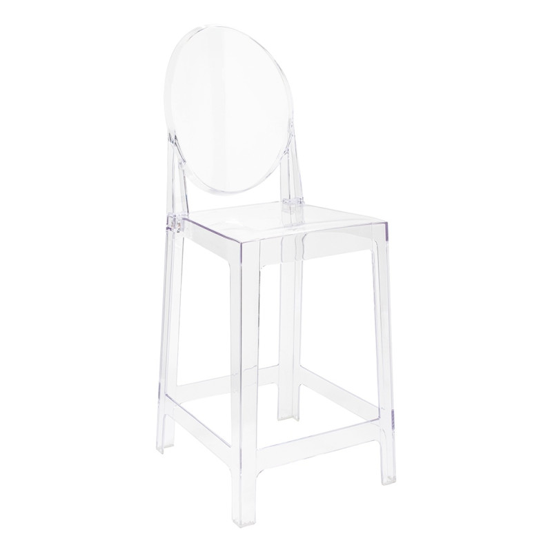 KH010100214 Krzesło barowe VICTORIA 65 cm transparentne King Home