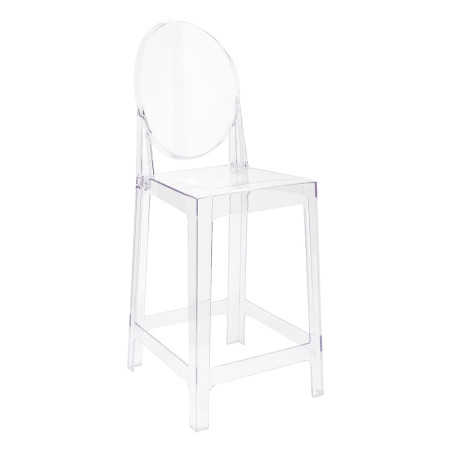 KH010100214 Krzesło barowe VICTORIA 65 cm transparentne King Home