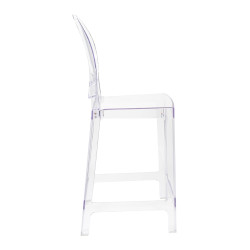 KH010100214 Krzesło barowe VICTORIA 65 cm transparentne King Home