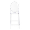 KH010100214 Krzesło barowe VICTORIA 65 cm transparentne King Home