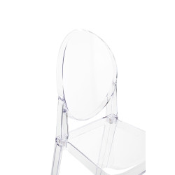 KH010100214 Krzesło barowe VICTORIA 65 cm transparentne King Home