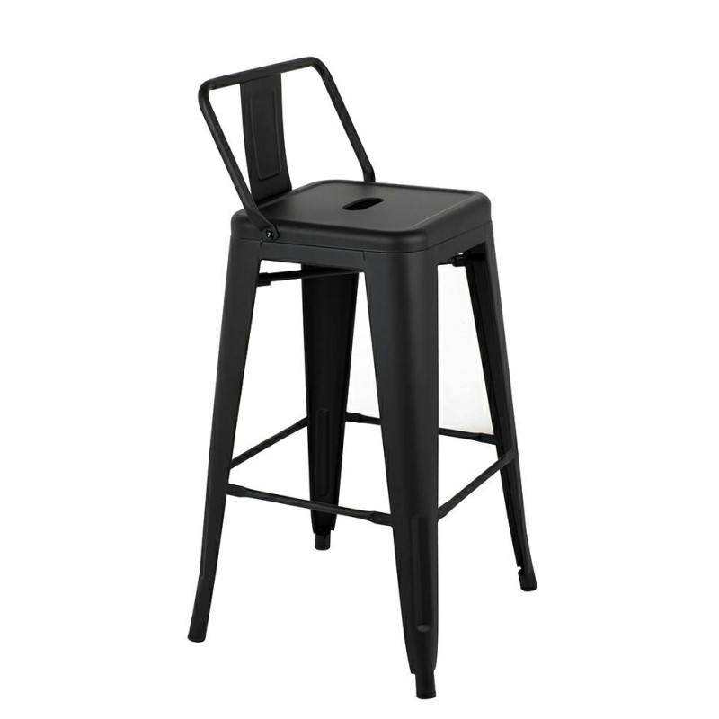 KH010100971 Krzesło barowe TOWER BACK 66 (Paris) czarne King Home