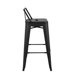 KH010100971 Krzesło barowe TOWER BACK 66 (Paris) czarne King Home