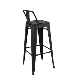 KH010100971 Krzesło barowe TOWER BACK 66 (Paris) czarne King Home