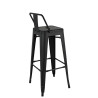KH010100971 Krzesło barowe TOWER BACK 66 (Paris) czarne King Home