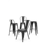 KH010100971 Krzesło barowe TOWER BACK 66 (Paris) czarne King Home