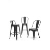 KH010100971 Krzesło barowe TOWER BACK 66 (Paris) czarne King Home