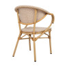 KH1501100220 Krzesło BISTRO PARIS ARM jasnobrązowe rattan King Home