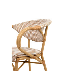 KH1501100220 Krzesło BISTRO PARIS ARM jasnobrązowe rattan King Home