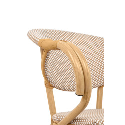 KH1501100220 Krzesło BISTRO PARIS ARM jasnobrązowe rattan King Home